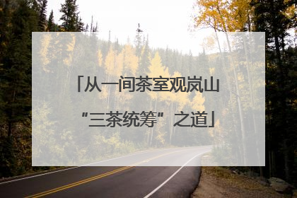 从一间茶室观岚山“三茶统筹”之道