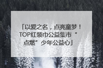 以爱之名，点亮童梦！TOP红领巾公益集市“点燃”少年公益心