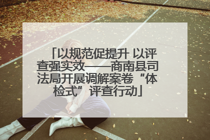 以规范促提升 以评查强实效——商南县司法局开展调解案卷“体检式”评查行动