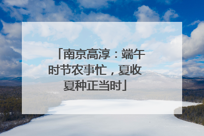 南京高淳：端午时节农事忙，夏收夏种正当时