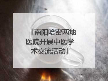 南阳哈密两地医院开展中医学术交流活动
