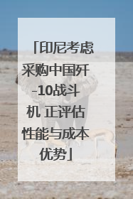 印尼考虑采购中国歼-10战斗机 正评估性能与成本优势