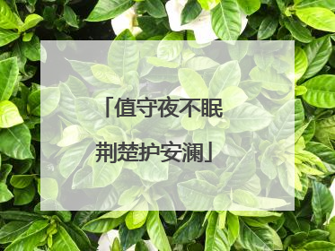 值守夜不眠 荆楚护安澜