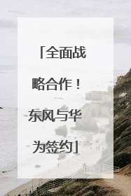 全面战略合作！东风与华为签约