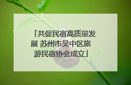 共促民宿高质量发展 苏州市吴中区旅游民宿协会成立