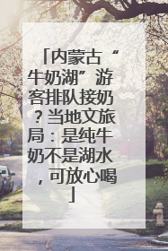 内蒙古“牛奶湖”游客排队接奶？当地文旅局：是纯牛奶不是湖水，可放心喝