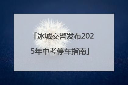 冰城交警发布2025年中考停车指南