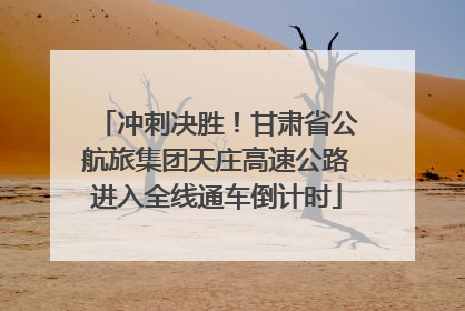 冲刺决胜！甘肃省公航旅集团天庄高速公路进入全线通车倒计时