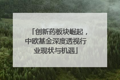 创新药板块崛起，中欧基金深度透视行业现状与机遇