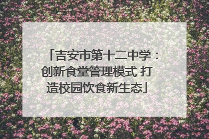 吉安市第十二中学：创新食堂管理模式 打造校园饮食新生态
