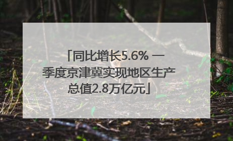 同比增长5.6% 一季度京津冀实现地区生产总值2.8万亿元