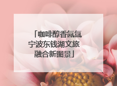 咖啡醇香氤氲宁波东钱湖文旅融合新图景