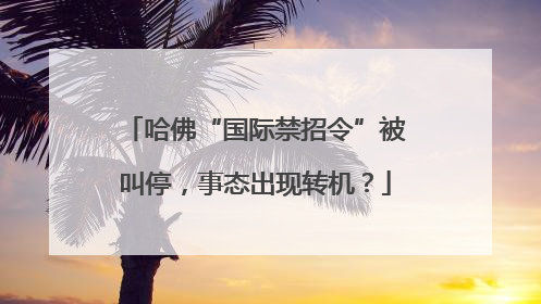 哈佛“国际禁招令”被叫停，事态出现转机？