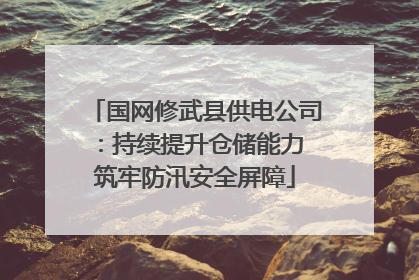 国网修武县供电公司：持续提升仓储能力 筑牢防汛安全屏障