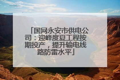 国网永安市供电公司：迎峰度夏工程按期投产，提升输电线路防雷水平