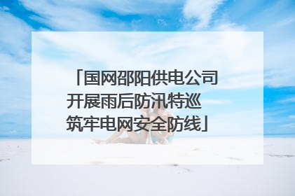 国网邵阳供电公司开展雨后防汛特巡 筑牢电网安全防线