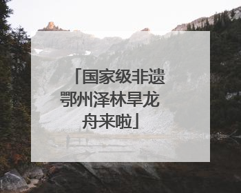 国家级非遗鄂州泽林旱龙舟来啦