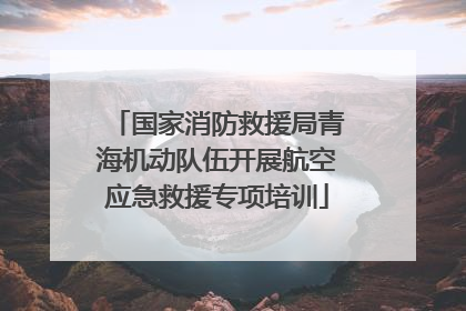 国家消防救援局青海机动队伍开展航空应急救援专项培训