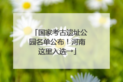 国家考古遗址公园名单公布！河南这里入选→