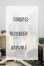 国足公布出征印尼名单
