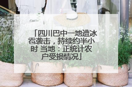 四川巴中一地遭冰雹袭击，持续约半小时 当地：正统计农户受损情况