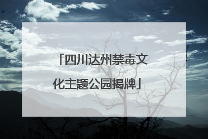 四川达州禁毒文化主题公园揭牌