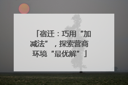 宿迁：巧用“加减法”，探索营商环境“最优解”