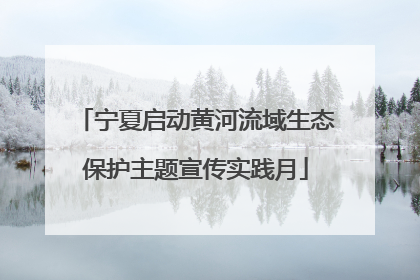 宁夏启动黄河流域生态保护主题宣传实践月