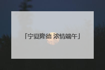 宁夏隆德 浓情端午