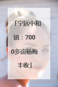 宁远中和镇：7000多亩杨梅丰收