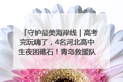守护最美海岸线｜高考完玩嗨了，4名河北高中生夜困礁石！青岛救援队火速出动救上岸