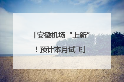 安徽机场“上新”！预计本月试飞