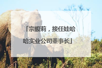 宗馥莉，接任娃哈哈实业公司董事长