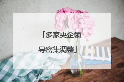 多家央企领导密集调整