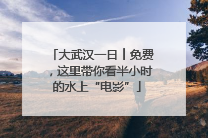 大武汉一日︱免费，这里带你看半小时的水上“电影”