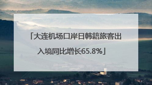 大连机场口岸日韩籍旅客出入境同比增长65.8%