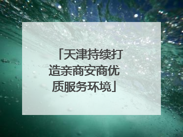 天津持续打造亲商安商优质服务环境