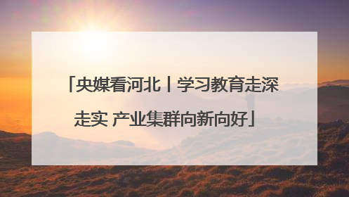 央媒看河北丨学习教育走深走实 产业集群向新向好