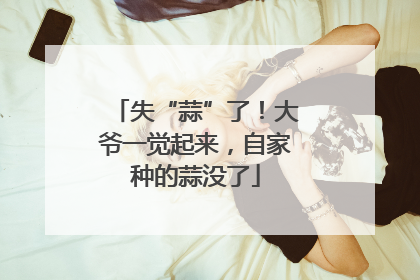失“蒜”了！大爷一觉起来，自家种的蒜没了