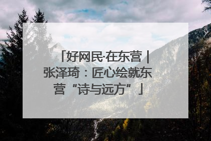 好网民·在东营｜张泽琦：匠心绘就东营“诗与远方”