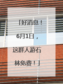 好消息！6月1日，这群人游石林免费！