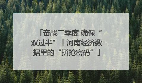 奋战二季度 确保“双过半”丨河南经济数据里的“拼抢密码”