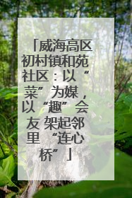 威海高区初村镇和苑社区：以“菜”为媒，以“趣”会友 架起邻里 “连心桥”