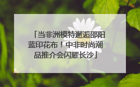 当非洲模特邂逅邵阳蓝印花布！中非时尚潮品推介会闪耀长沙