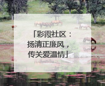 彩霞社区：扬清正廉风，传关爱温情