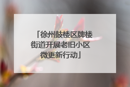 徐州鼓楼区牌楼街道开展老旧小区微更新行动