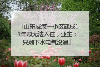 山东威海一小区建成11年却无法入住，业主：只剩下水电气没通