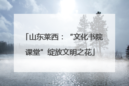 山东莱西：“文化书院课堂”绽放文明之花