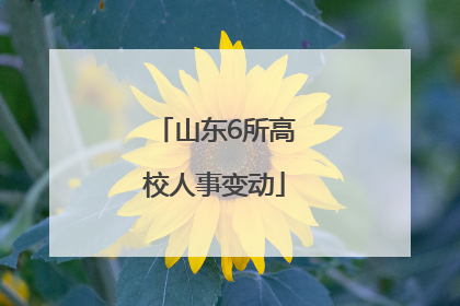 山东6所高校人事变动