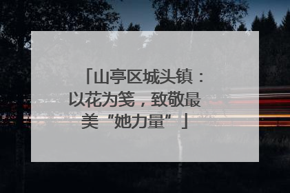 山亭区城头镇：以花为笺，致敬最美“她力量”